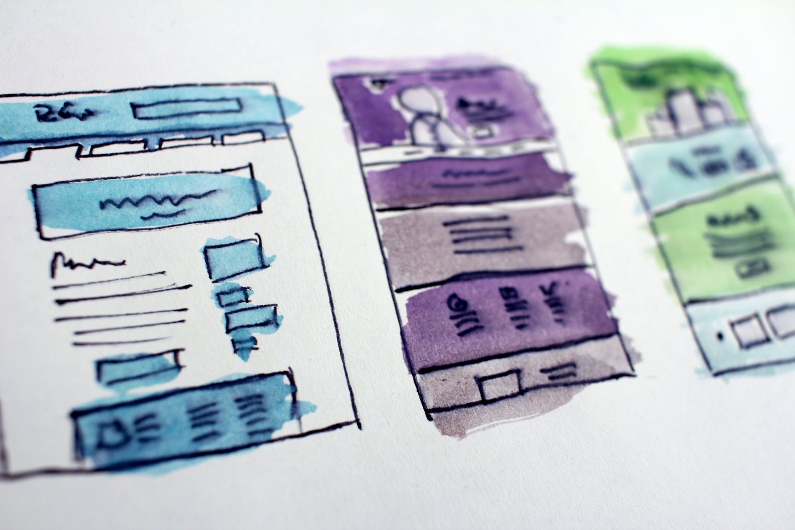 Web Layout Skizze